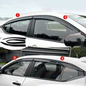 For Nissan Sentra 2020-23 BlackWindow Wind Visors Sun Rain Guard Vent Deflectors - Picture 1 of 9