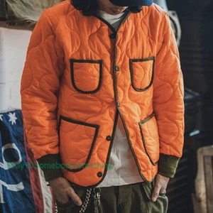 Mens Military Quilted Liner Jacket Japanese Urban Outdoor Yama Retro Coat Unisex - Picture 1 of 34