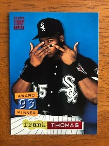 1994 Topps Stadium Club FRANK THOMAS "Flipping the Middle Finger" Real Card #285