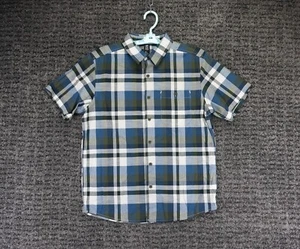Mountain Hardware Shirt Mens Small Blue White Plaid Short Sleeve Casual Gorpcore - Picture 1 of 7
