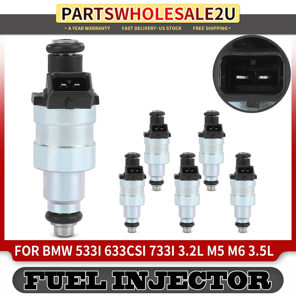 Injetor de combustível 6 peças para BMW 533i 1983-1984 633CSi 733i 1982-1984 3.2L M5 M6 3.5L - Imagem 1 de 4