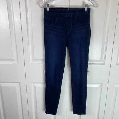 Spanx S Petite Jeanish Leggings Jeans Skinny Ankle Blue Denim Stretch Pull On - Image 1 of 4