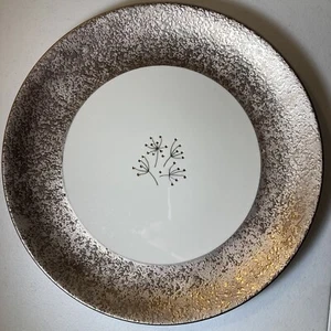 Winrock by Sascha Brastoff Platinum Rim&Center Decor 10 3/4” dinner plate - Picture 1 of 5