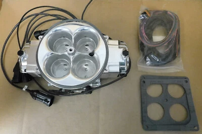 Cuerpo del acelerador Holley Sniper 90038, aluminio, 4500 FLG, 1440CFM, 800HP Max Apps Foto 1 de 4