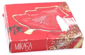 Mikasa Yuletide Tree Gold Süßigkeitenschale 5" - Bild 1 von 5