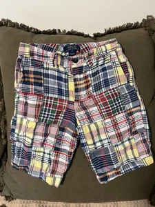Polo Ralph Lauren - Patchwork Plaid Madras Shorts - Boys Size 8 - Picture 1 of 5