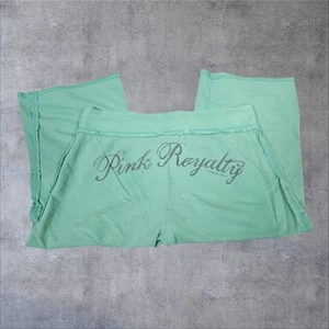 Vintage Y2K VS PINK Mint Green PINK Royalty Sweat Capri Pants Size Medium H37 - Picture 1 of 9