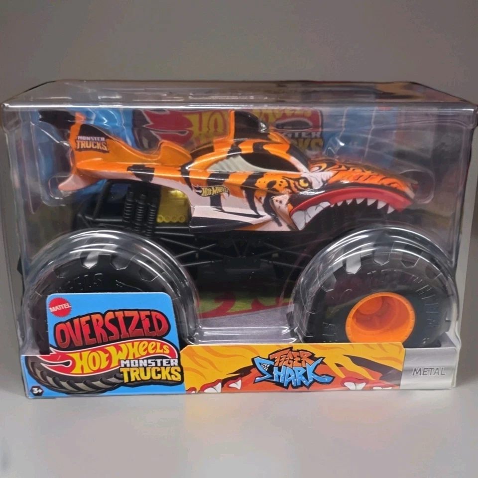 Hot Wheels Monster Trucks Oversized Tiger Shark Vehicle - 1:24 scale - BNIB  - Image 1 of 1
