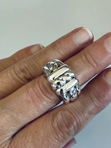 Vintage Sterlingsilber - SOUTHWESTERN geflochtener klobiger konischer Ring Größe 6,75 - 12 g - Bild 1 von 6