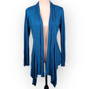Attitudes by Renee Como Jersey Drape Front Knit Cardigan XS Quiet Luxury Office - Picture 1 of 7