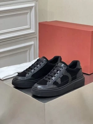 NEW Salvatore Ferragamo Men's & White Black Casual Board Free Shipping - Image 1 of 4