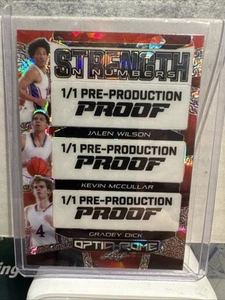 JALEN WILSON GRADEY DICK KEVIN MCCULLAR 2024 foglia metallo cristallo preproof rosso/1 - Foto 1 di 2