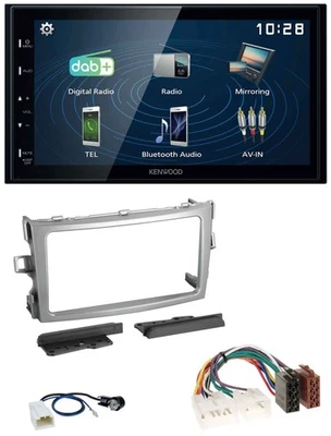 Kenwood 2DIN Bluetooth MP3 USB DAB Autoradio für Toyota Verso 2009-2018 silber - Bild 1 von 4