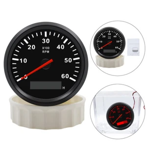 Tacómetro de coche 85 mm 0-6000 RPM contador de revoluciones con LED relojero barco marino - Imagen 1 de 15