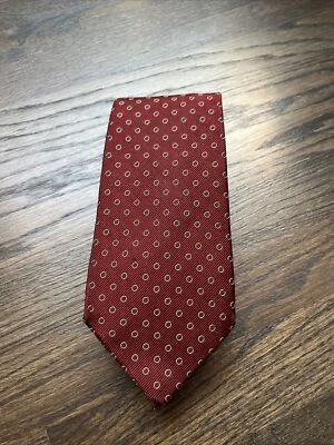 Corbata vintage Ralph Lauren etiqueta púrpura, lunares carmesí, hecha en Inglaterra Foto 1 de 4