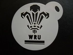 60mm welsh feathers design cake, cookie, craft & face painting stencil - Picture 1 of 1