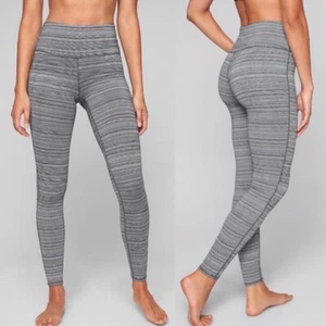 Athleta Jacquard Chaturanga Leggings Textured (455973) Black White - XXS - Picture 1 of 12