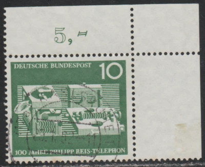 Germany 1961 SC# 846 - Cent. of the demonstration Reis telephone Used Lot # 144 - Image 1 of 2