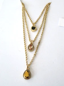 JESSICA SIMPSON TRIPLE CHAIN NECKLACE 28-30" 4 PCS  JS10 - Picture 1 of 1