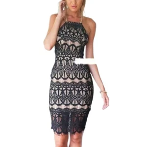 Sexy Blackless bodycon formal Evening Party Wedding Guest Formal Dress 10 - Picture 1 of 3