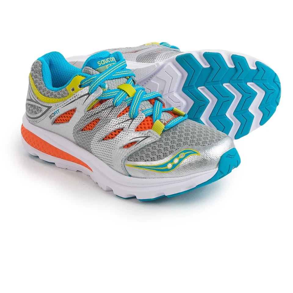 Zapatos Atléticos Saucony Zealot Gris Plata Cuero Malla Niños/Niñas Talla 11,11.5 Foto 1 de 4