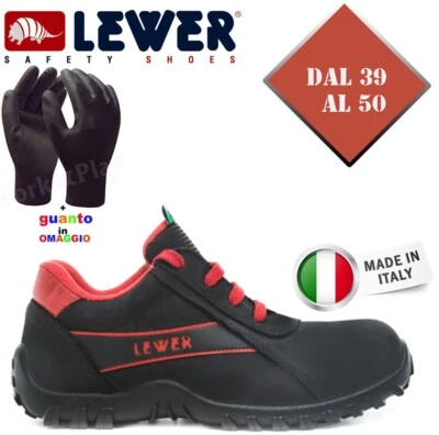 scarpa da  lavoro antinfortunistica  LEWER DP1N MADE IN ITALY S3 COOL JOB  49 50 - Immagine 1 di 4