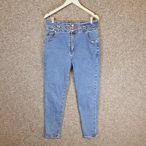 Cotton On Womens Jeans Size 18 Blue Denim Skinny Leg High Rise Stretch - Picture 1 of 9