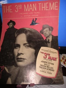 Vintage Sheet Music 1949 The 3rd Man Theme/Orson Welles FREE SHIPPING! - Picture 1 of 5