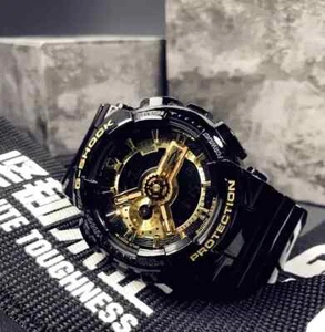 Mens Boys GA-100 G-Shock Alarm Chronograph Men's Watch - Black & Gold - Picture 1 of 1