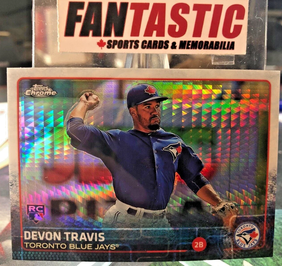 2015 Topps Chrome PRISM REFRACTOR #184 Devon Travis Toronto Blue Jays - Image 1 of 2