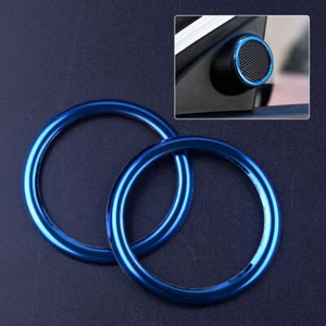 2pcs Blue Front Door Audio Speaker Frame Cover Trim fit for Toyota Corolla 16-18 - Picture 1 of 3