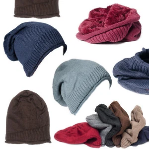 Kuschelig warm! Winter Beanie Mütze Strick gefüttert Unisex Damen Herren - Bild 1 von 7