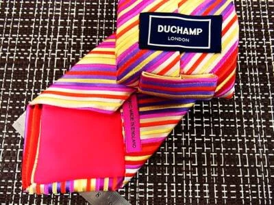 Vestido clásico de lujo multicolor 42 DUCHAMP USADO seda 100 % para hombre Foto 1 de 2