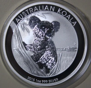 "Koala" Australiano 1 dólar 2015-P ST-BU 1 OZ #F6298 Frostet raro - Imagen 1 de 5