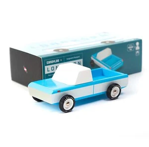 Candylab Holz Spielzeug Auto Vintage Style Sammlerstück Candycar Longhorn Blau Neu - Bild 1 von 5