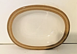 Dansk Sirocco ovale Servierschüssel Schale khaki beige hellbraun 2,25" Höhe 10" L 8" Breite - Bild 1 von 4