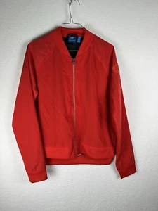 Adidas Cazadora de Aviador Sudadera Rojo Blanco Talla L Mujer Red Jacket - Imagen 1 de 8