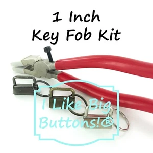 KIT de hardware Key Fob - Pulsera de plata de 1", latón antiguo, metal de pistola (30 juegos) - Imagen 1 de 9