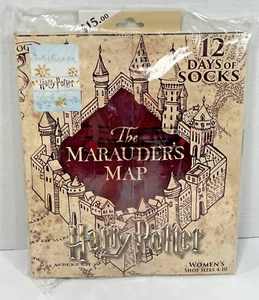 12 Tage Socken Harry Potter Marauder's Map Damen Adventskalender Größe 4-10 Neu im Karton - Bild 1 von 10