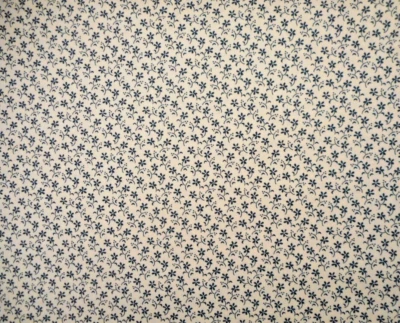 Tela Reproducción Guerra Civil 1/2 Yarda Pequeña Azul Marino Floral Beige Acolchado Algodón Foto 1 de 2