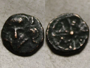 Rare genuine Ancient Greek coin MESEMBRIA Thrace 350 BC Corinthian Helmet Wheel - Picture 1 of 2