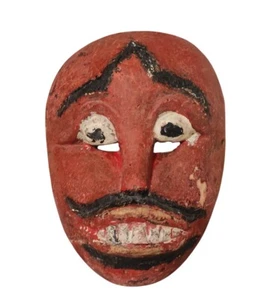 Topeng Wayang: Old Theater Demon Mask, Traditional Art - Java & Bali - Picture 1 of 5