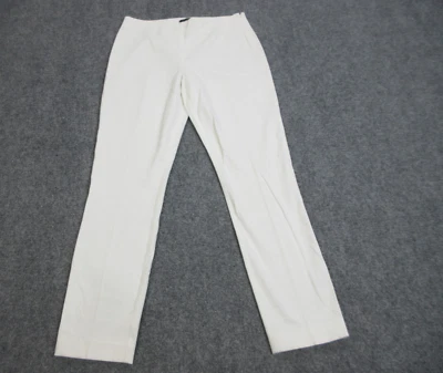 Elie Tahari Pants Womens 8 White Juliette Long Pant Stretch Ladies 30X29 - Image 1 of 4