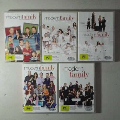 Modern Family Seasons Series 1-5 DVDs Collection Region 4 PAL (2 Discs Missing) - image 1 of 4
