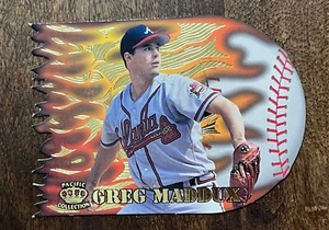 1996 Pacific Prisms Flame Throwers Atlanta Braves Baseballkarte #FT7 Greg Maddux - Bild 1 von 2