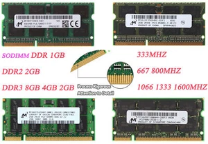 Micron DDR2 8G 8GB/4GB/2GB PC2 5300 6400 DDR3 800 1333MHz Laptop Memory RAM Lot_ - Picture 1 of 32