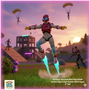 Fortnite Jazwares Rox Solo Mode Action Figure Epic Games 2019 Sciolto Alto 4" - Foto 1 di 8