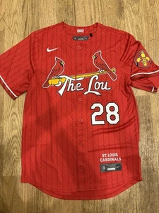 St. Louis Cardinals Nolan Arenado #28 "The Lou" City Connect Jersey Adult S - Picture 1 of 6