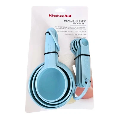 NEW KitchenAid Universal Measuring Cups & Spoons (9 Pieces) in Mineral Water - Image 1 of 3
