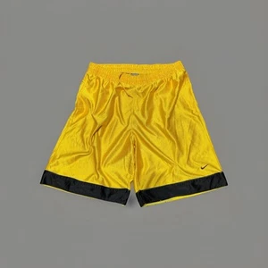 Silky Dazzle Yellow Gold Nike Basketball Athletic Shorts 90s Y2K Size XL - Picture 1 of 7
